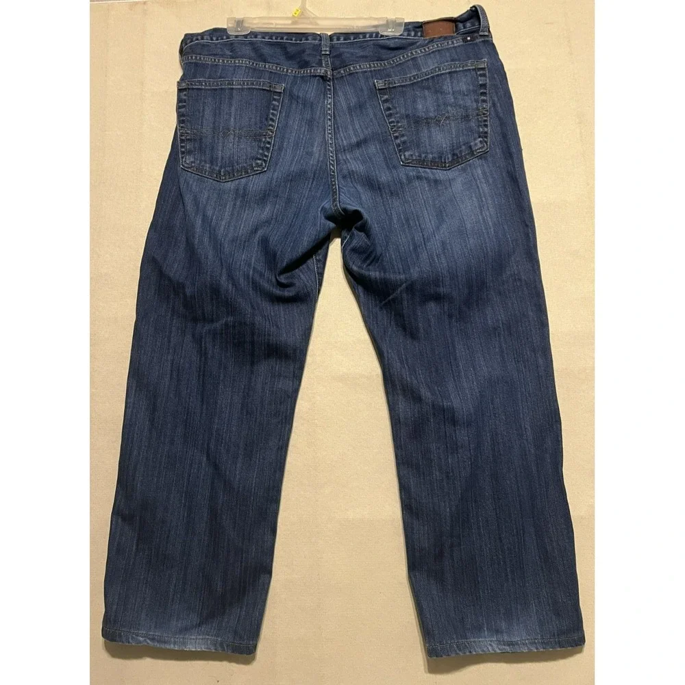 Lucky Brand Vintage Mens Blue Denim Straight Fit Dark Wash Casual Pants 40x30